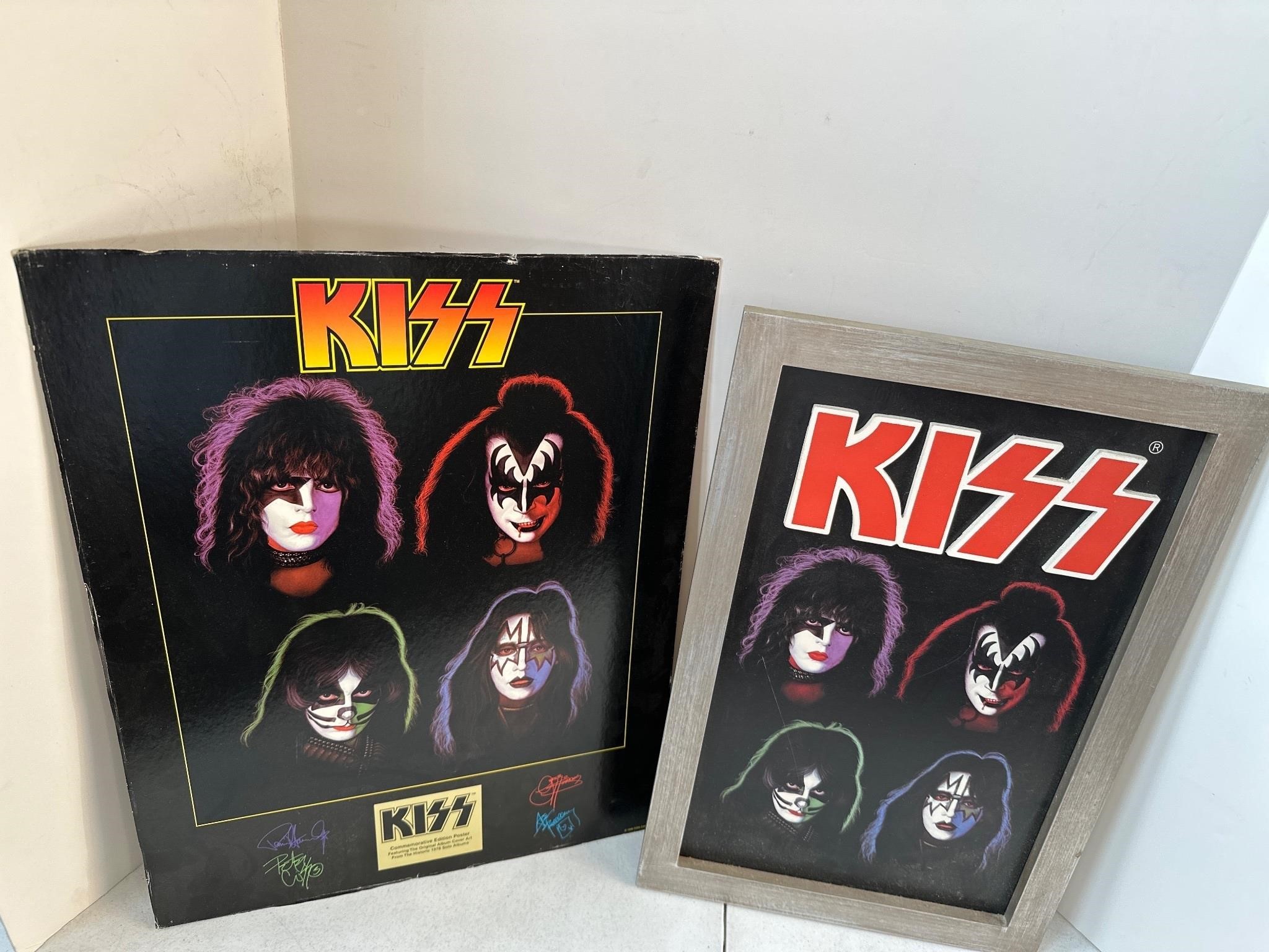 Kiss poster and framed kiss