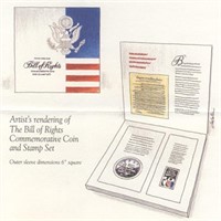 1993 Bill of Rights Coin & Stamp Set Silver