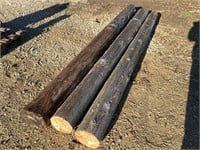 3 Wood Posts - 1 10'6"Lx9D - 2 9'6'Lx8"D