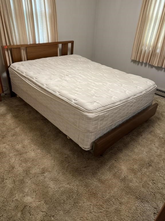 Queen bed including box springs and mattress