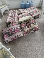 (9) outdoor patio cushions