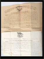 ORIGINAL 1861 CIVIL WAR INDUCTION PAPERS