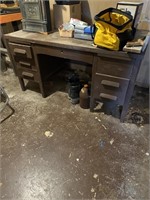 Heavy wooden work desk