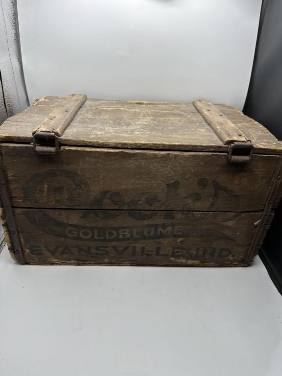 Cooks Goldblume Evansville, IN Wood Liquor Box