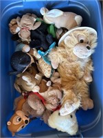Tote full of stuffed animals