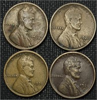 1920, 1920, 1920-D, 1920-S Wheat Cents