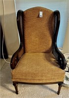 Wicker Wingback Chair