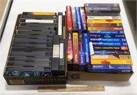 42 recorded VHS tapes