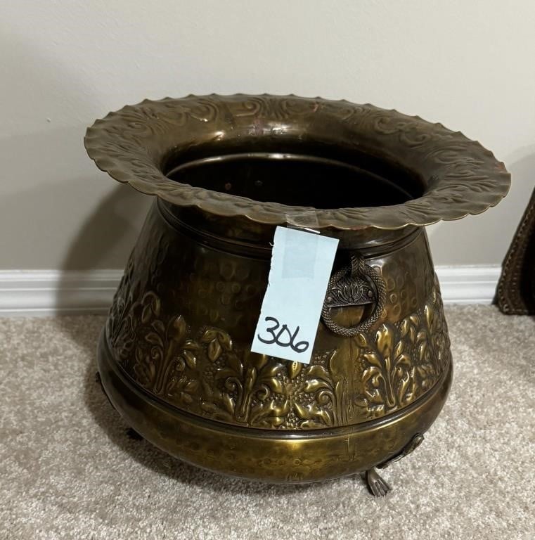 Brass Footed Pot