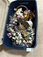 Tote of Easter Decorations