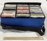 30 cassette tapes w/ carrying case