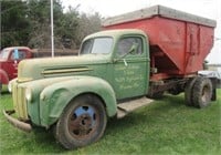 1947 Ford Gain Box Truck. Towed Out of Barn.