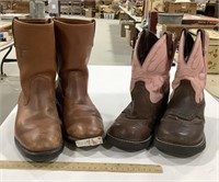 2 pair boots- Justin Gypsy-8 Mod. Western 7.5,