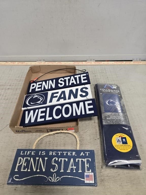Penn State Flag and Signs