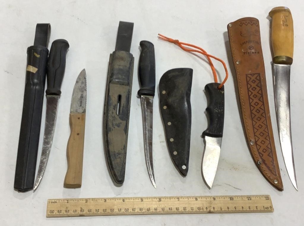 Knife lot w/Filet knives