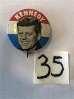 John F Kennedy Pin Back Button