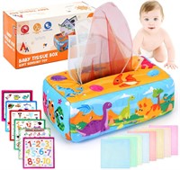 $20  Infant Sensory Pull Toy  Montessori Tissue Bo