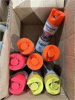 8 Cans of Marking Paint, 4 Orange, 2 Pink, 2 Yello