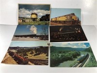 6 Train Post Cards