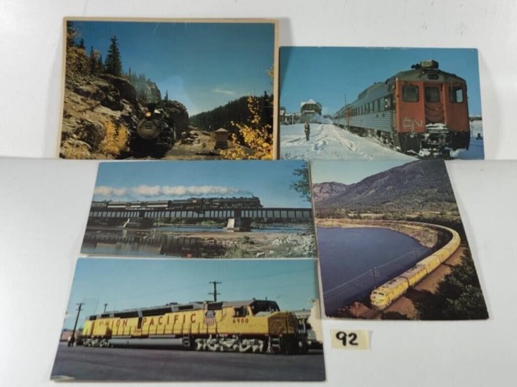 5 Train Postcards