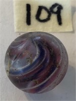 3/4"diameter Handmade Glass Swirl Marble