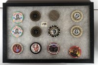 12 Gaming Tokens and Chips Collection