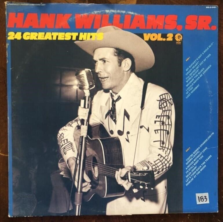 Vintage Vinyl Record "Hank Williams Sr. 24