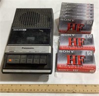 Panasonic cassette recorder/player  w/7 Sony