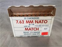 (20) Rounds 7.62 MM NATO