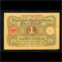 1920 Germany 1 Mark Banknote P# 58 Grades Choice A