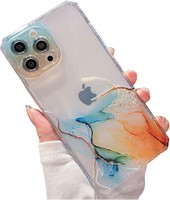 iPhone 13 Pro Max Case  Clear Marble Print  Gold