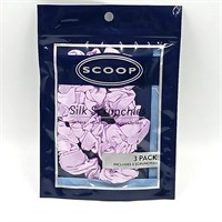 Scoop Silk Scrunchies 3 Pack  Purple  New