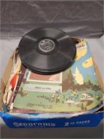 Box of Assorted Sheet Music & Records