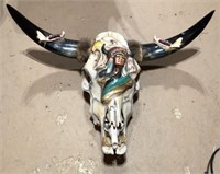 Decorated Cow Skull, Has Been in Storage a Long