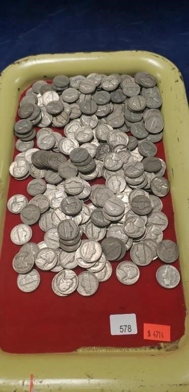 Tray Of Assorted Unsearched Nickels