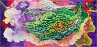 “Emerald Wave”10"x20"Original Painting - Antanenka