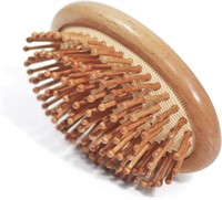 Wooden Massage Hair Brush with Round Wood Pins