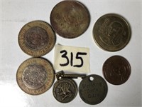 Mexican Coins and Miscellaneous Medallions