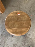 Metal Stool with Wood Top