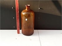 large brown glass apothecary jar