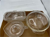 Glass ice box dish and more