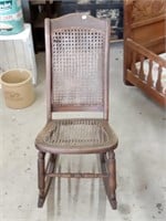 cane bottom rocking chair