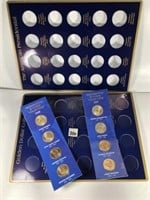 8 Presidential Dollar Coins and Coin Holders