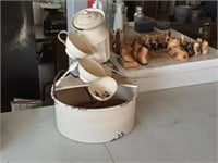 tinware coffee pot water fountain