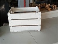 painted white wood box