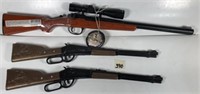 2 Cast Iron Metal Toy-Lever action Rifles & 1