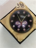 Selkirk Glass Butterfly Paperweight Made in