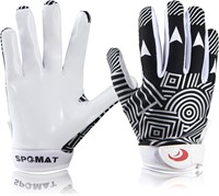 $17  SPOMAT Youth Football Gloves  Rocket Black  X