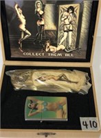 Pin Up Girl Knife and Lighter Set in box