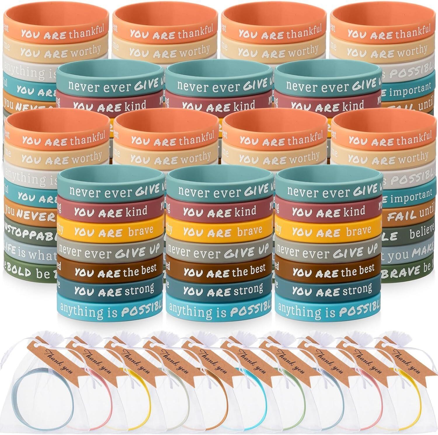 Junkin 100 Sets Silicone Bracelets - Quote